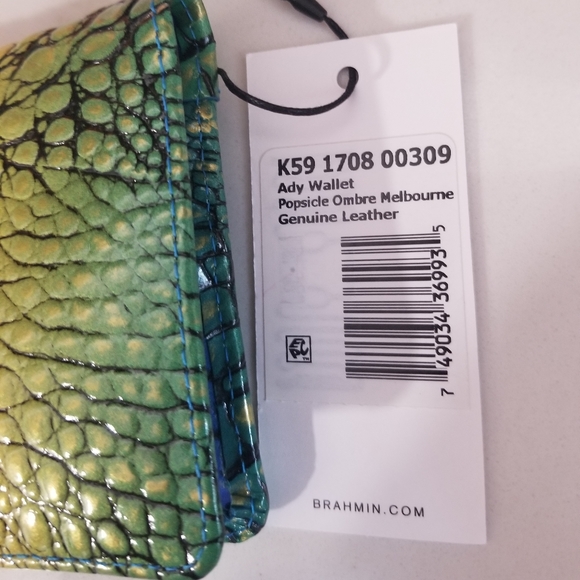 NWT BRAHMIN KATIE POPSICLE OMBRE MELBOURNE CROSSBODY & ADY WALLET - Picture 12 of 16